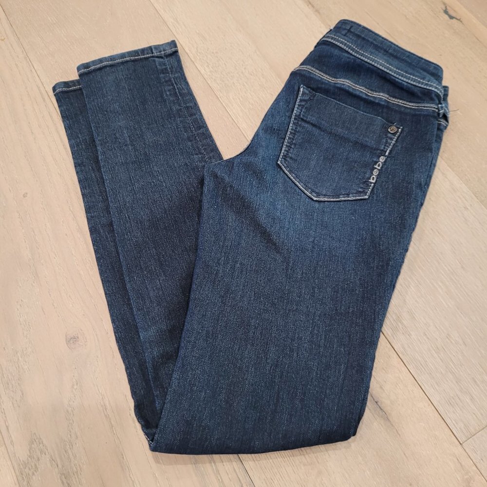 bebe Jeans Women's sz 27 Vertigo Skinny Jegging Low Rise Denim Legging